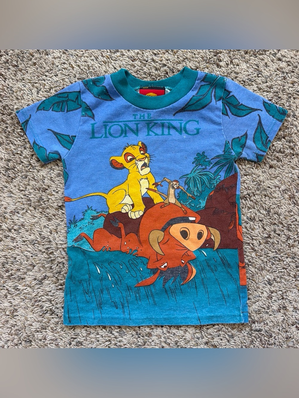 Disney Vintage AOP The Lion King Shirt 2T/3T (missing size tag)